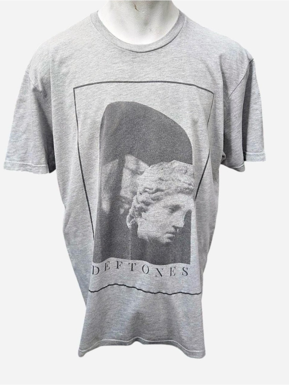 Rare Vintage Deftones Men’s XL Grey Statue Tee - Worn in, see pics